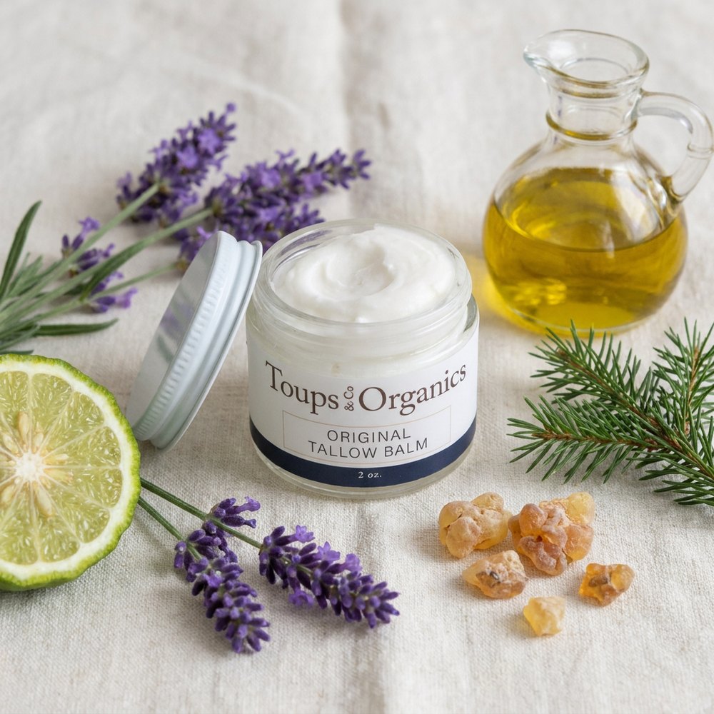 Original Tallow Balm with lavender, bergamot, balsam fir, frankincense resin and olive oil